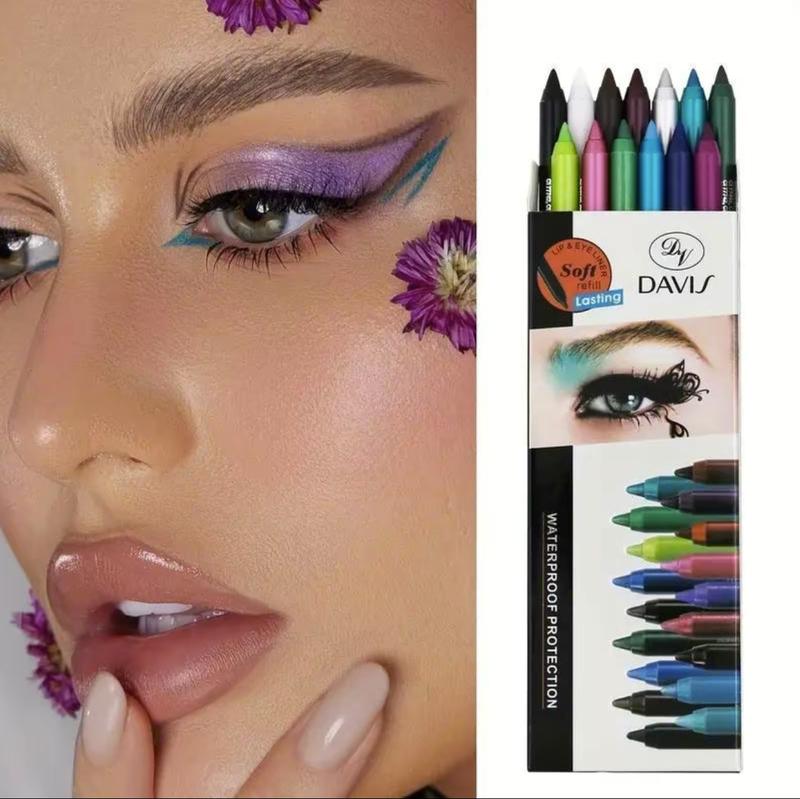 12 Color Eyeliner Shades Pen, High Color Pearl Gloss Finish, Smoked Punk Gothic Eyeliner Pen, Back To School,cosmetics,Valentines Gift Mother's Day Gift ,birthday present,Women's gifts Lip Lacquer Lipliner Matte Glitter Makeup Smooth Metallic 12 Color Eyeliner Shades Pen, High Color Pearl Gloss Finish, Smoked Punk Gothic Eyeliner Pen, Back To School,cosmetics,Valentines Gift Mother's Day Gift ,birthday present,Women's gifts Lip Lacquer Lipliner Matte Glitter Makeup Smooth Metallic