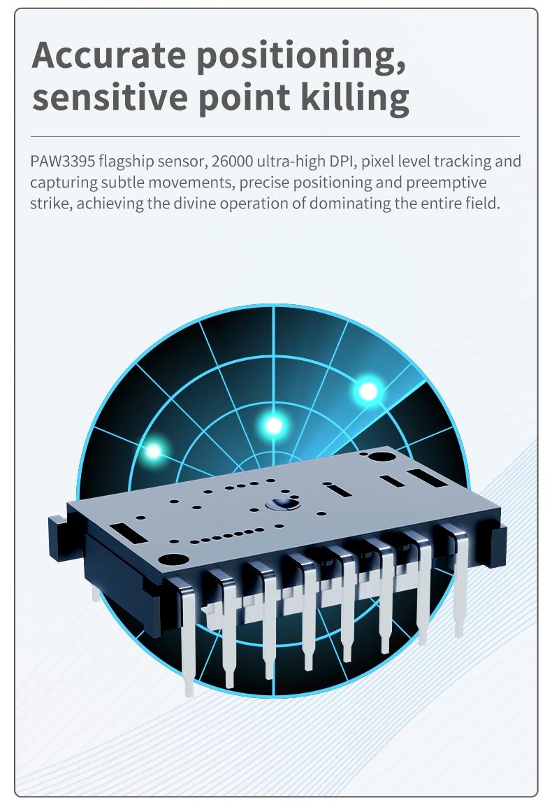 AJAZZ AJ139 V2 MC Wireless Gaming Mouse, PAW3311 Sensor, Low-Latency Tri-Mode (USB-C + 2.4G + BT), Wireless Charging Base, Lightweight 66g Design, 1K Polling Rate, 500mAh Long-Lasting Battery, Multi-System Compatibility, Esports and Office Use