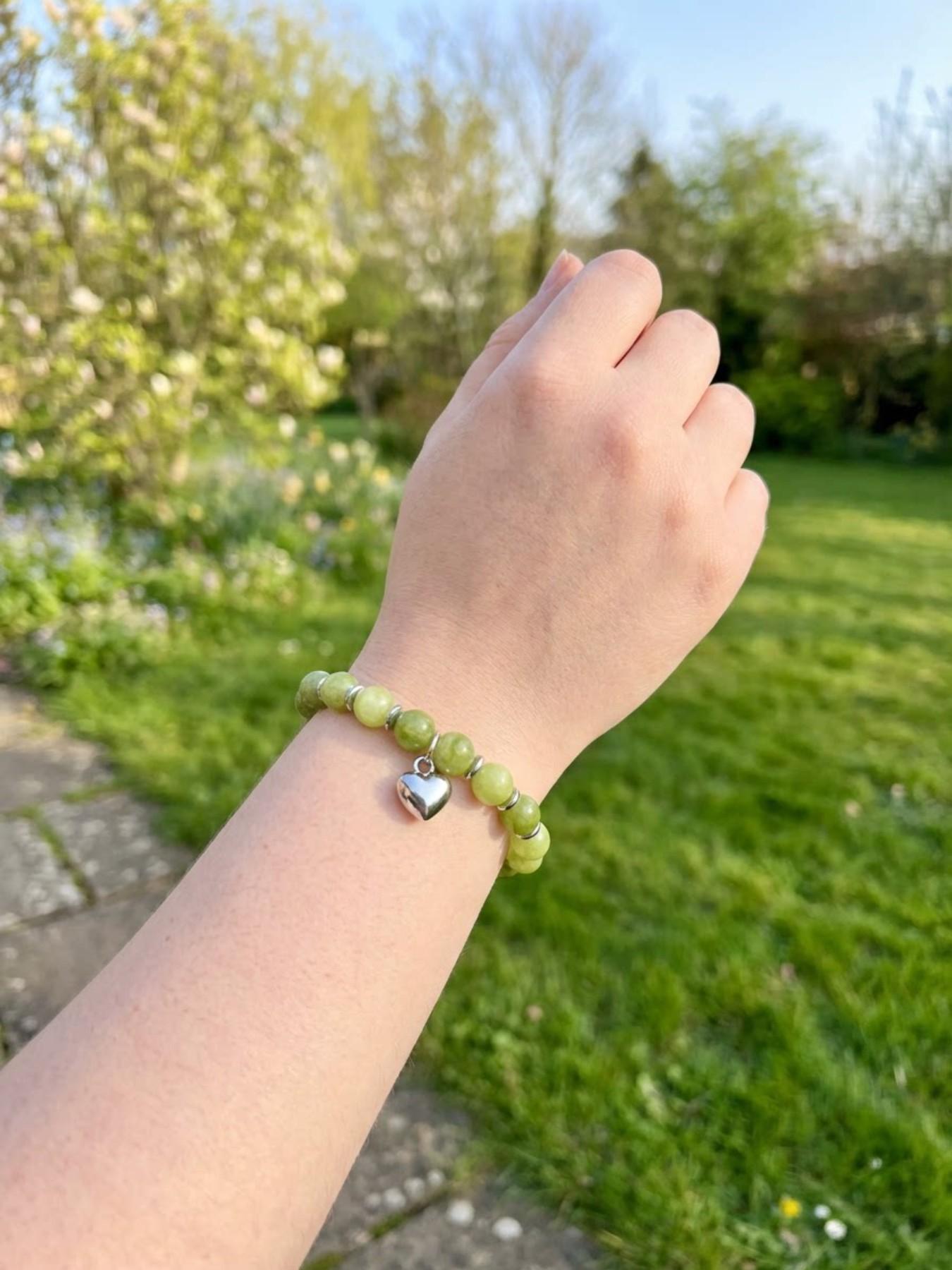 Natural Agate Heart Bracelet, Healing Encouragement Style, Inspirational Card Design, Best Friend Gift, Graduation Encouragement Jewelry