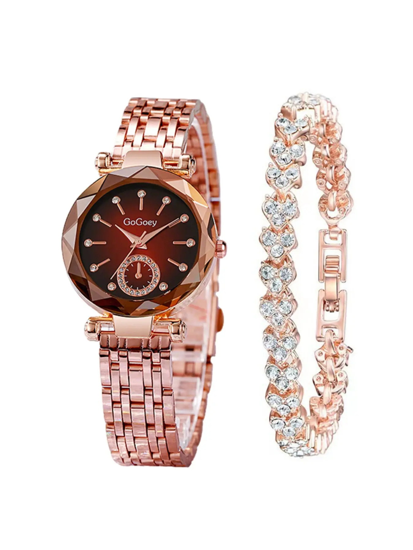 Diamond Cut Luxury Quartz Watch, Fashion Alloy Party Watch, Sparkling Daily Wear, Rhinestone Quartz Wristwatch, Perfect Gift for Girlfriend or Wife