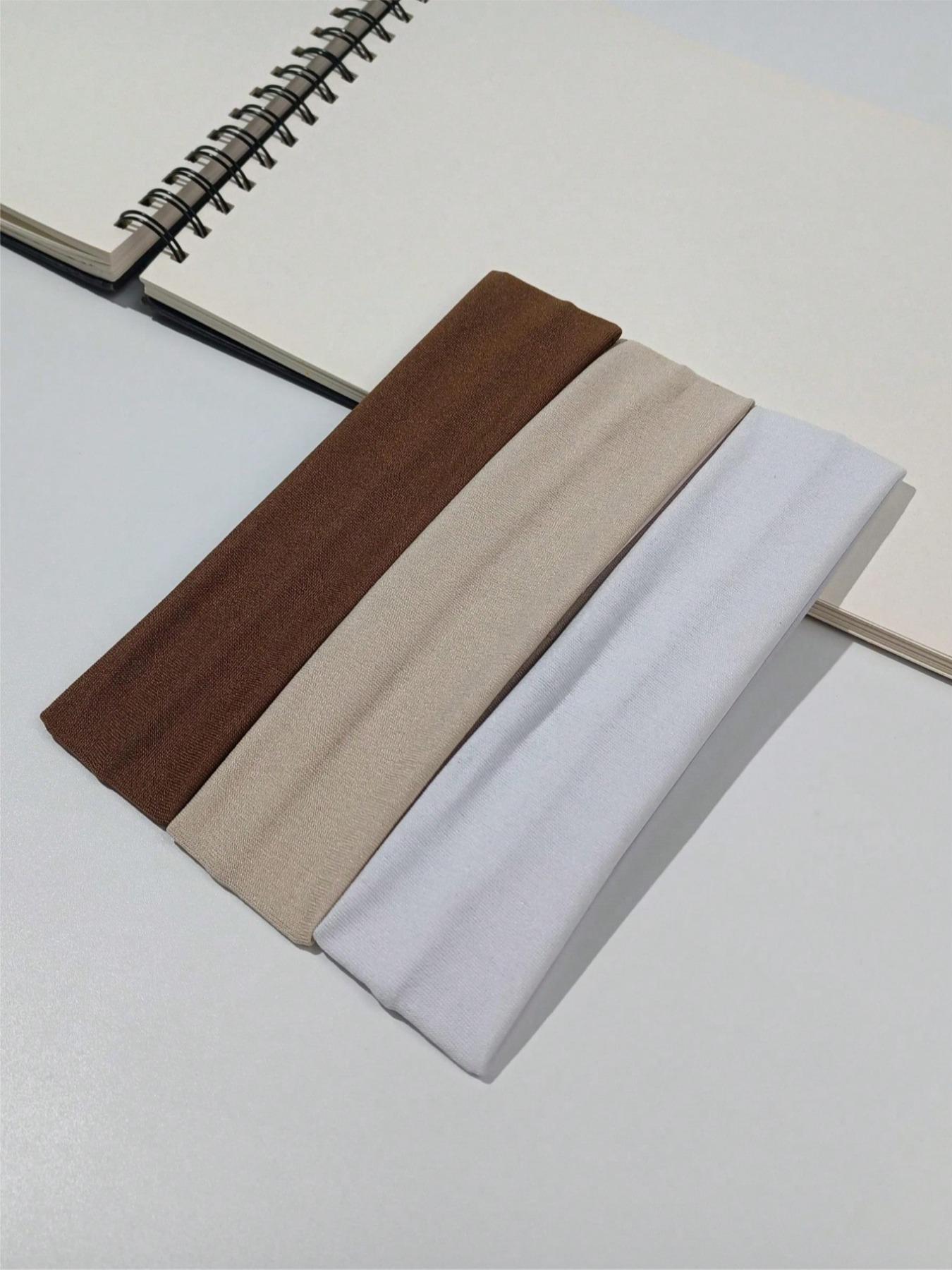 Solid Color Hair Band, High Stretch Hair Band for Women & Girls, Elastic Headband, Fashion Hair Accessories for Gym Workout Running, Minimalist Headwear Suitable for Thick Hair