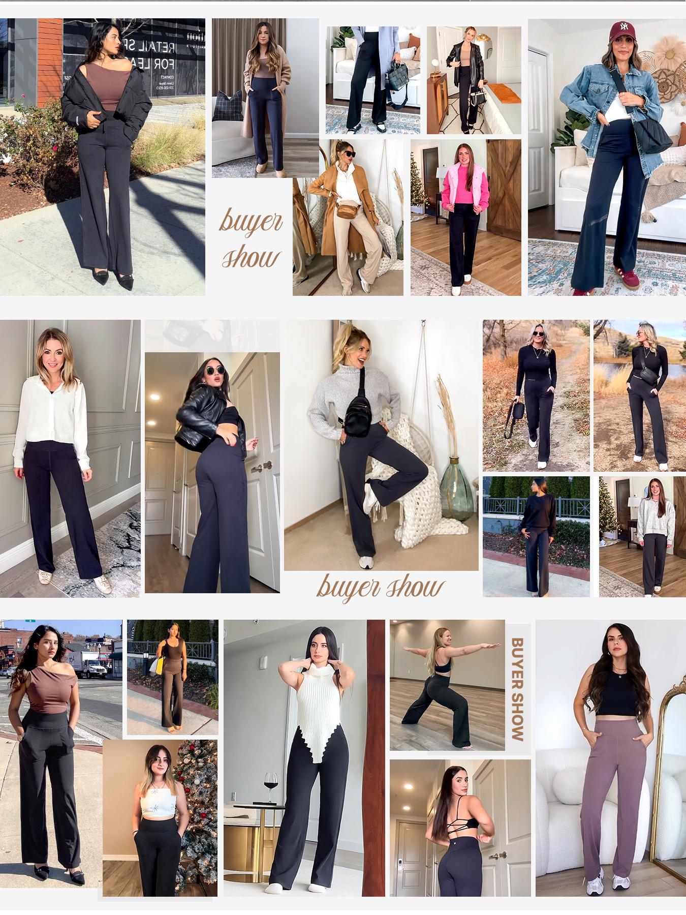 3PCS Pure Color Fleece Yoga Pants, High-Waisted Straight-Leg Jumpsuit Style Minimalist Bottoms Everyday Pants Womenswear Basic