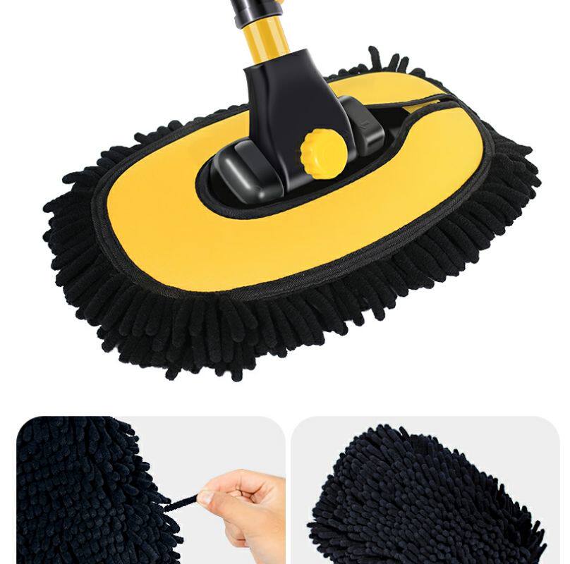 Snowy Neck Thickened Car Wash Brush Head - Adjustable Bendable Extension for Replacing Brush Heads - Expanded Furry Car Wash Brush Accessories