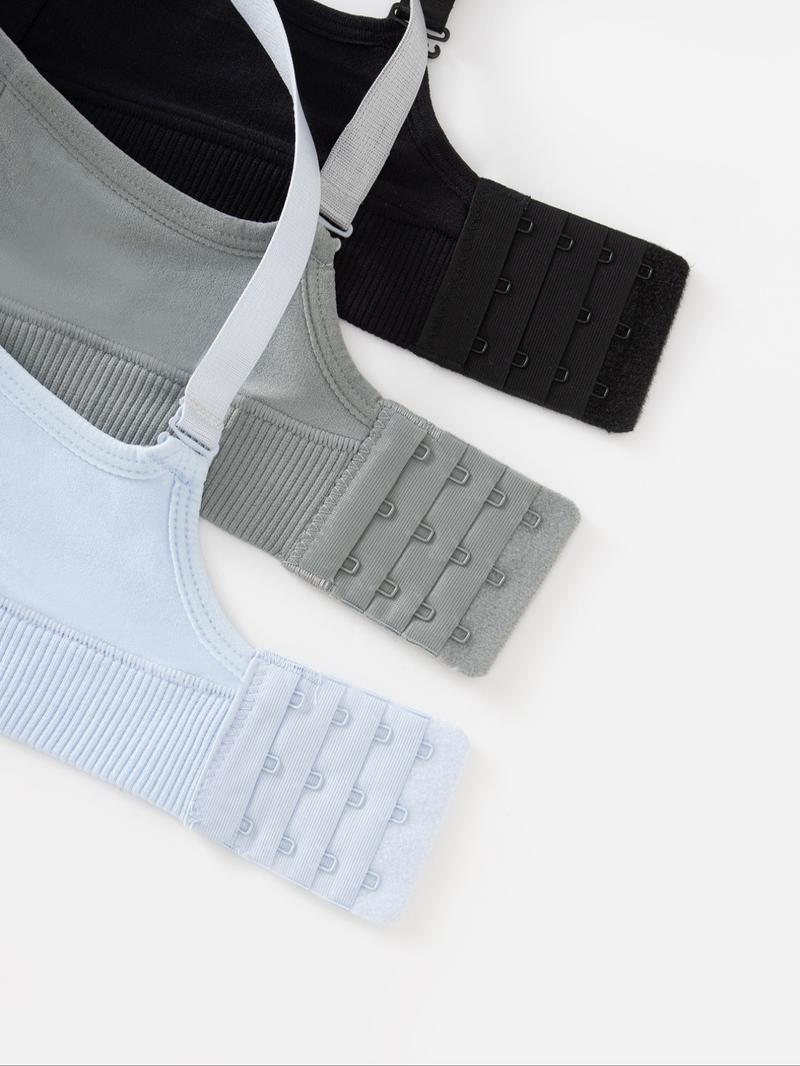 Women's Solid Adjustable Strap Buckle Front Pregnant Maternity Bra, Pregnancy Maternity Bra, Maternity Clothes, Comfortable Breathable Wrap Nursing Bra, Maternity Lingerie for All Seasons