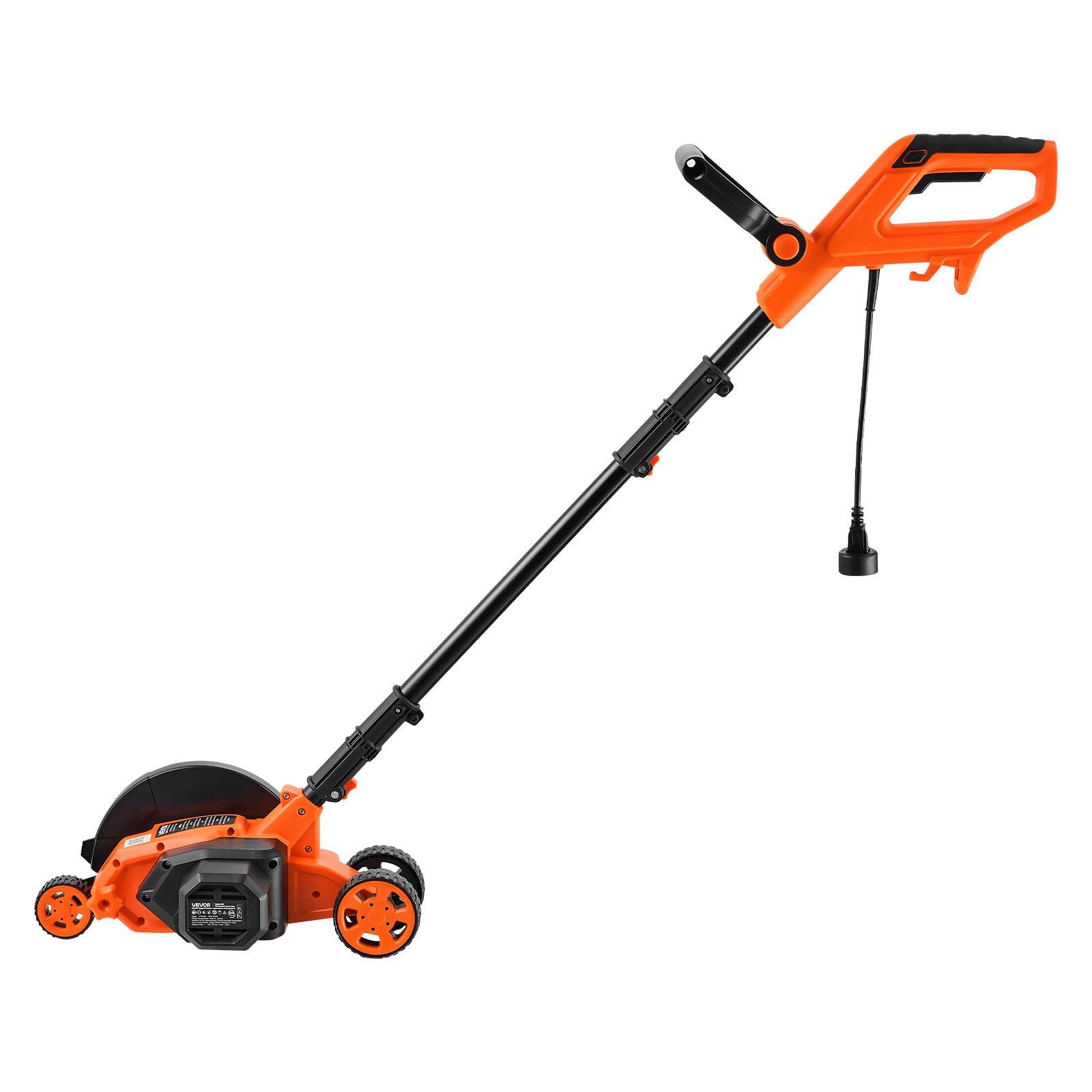 【Summerfinds】VEVOR Electric Lawn Edger, 8-in High-Carbon Steel Blade, 12 A, 4000 RPM, 3-Position Depth Adjustment, 55.12 in Pivoting Handle, Dual Wheels, 10.62 lbs, for Grass Surfaces & Curb Appeal Enhancement