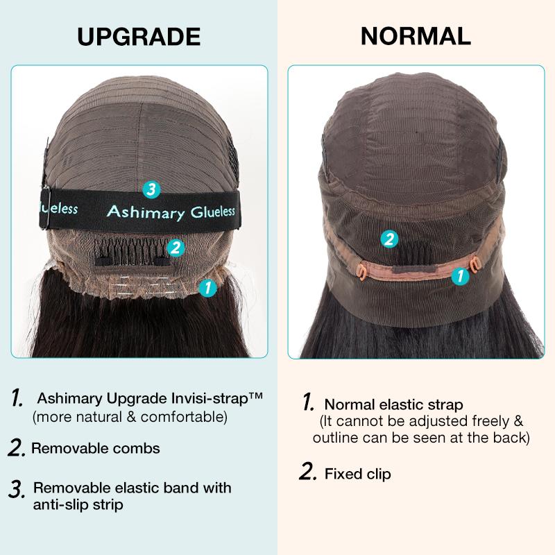 【Newborn Hairline Wig:24" Flash Sale】Kinky Curly Invisi Strap Snug Fit 360 Transparent Lace Frontal Bleached Knots Pre Cut Lace Wig With Drawstring