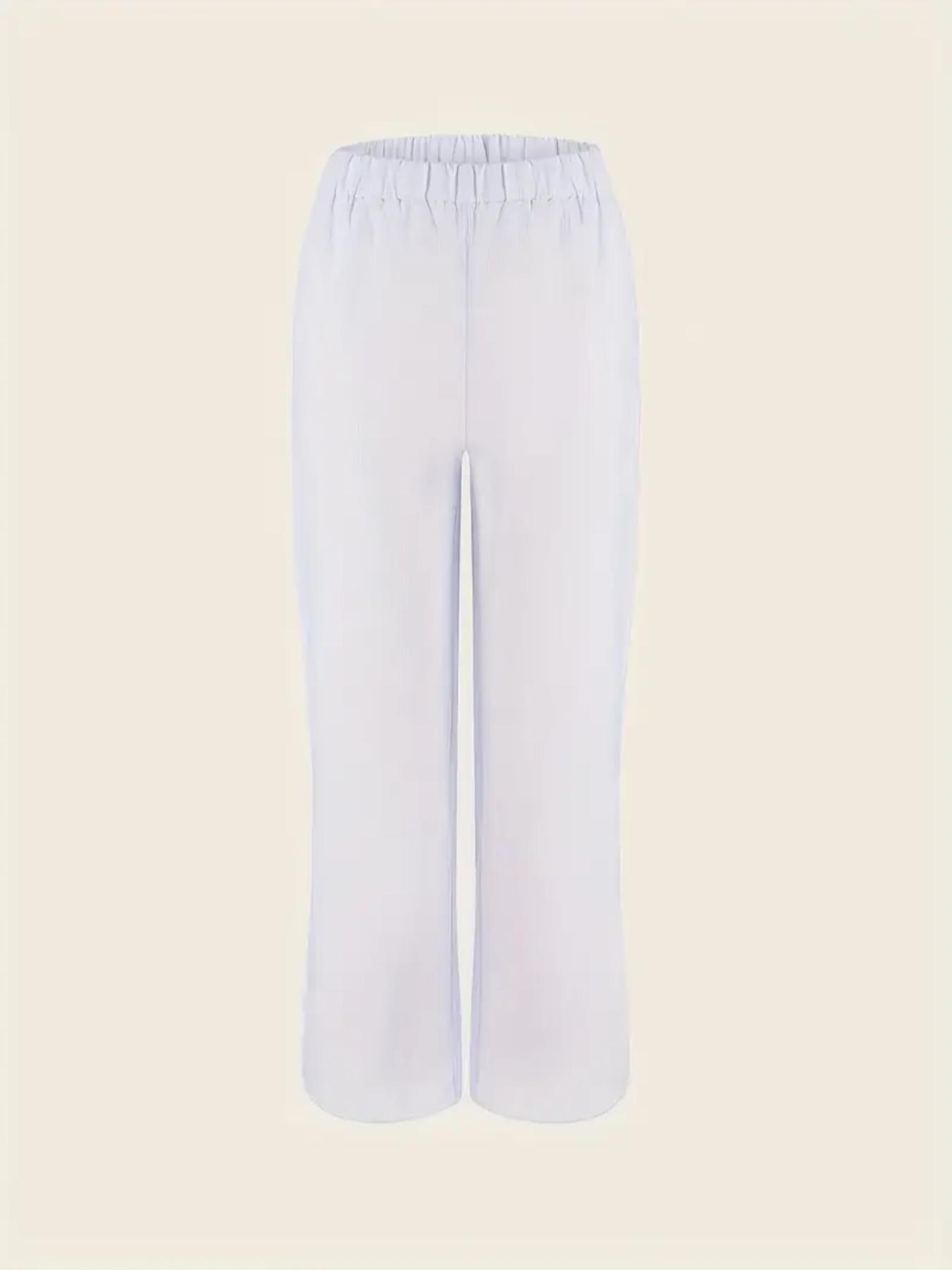 Two-Piece Set Women's Solid Wide Leg Pants Set, Casual Tank Top & Trousers Set for Summer, Ladies Clothes for Daily Wear
