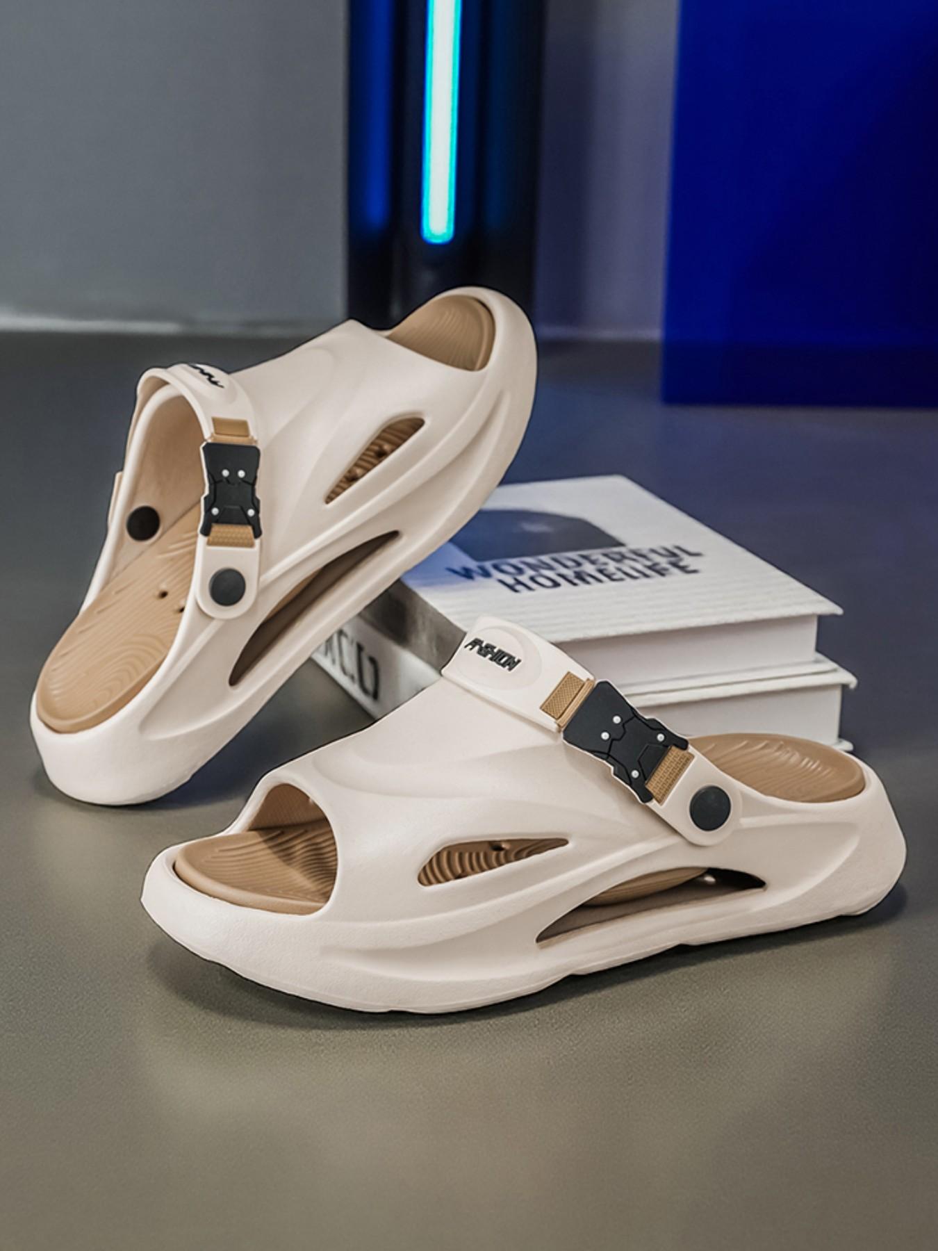 Men's Summer Outdoor Sandals, Anti-Slip Durable Beach Shoes, Two-Color Slip-On Slippers, New Arrival Men's Footwear