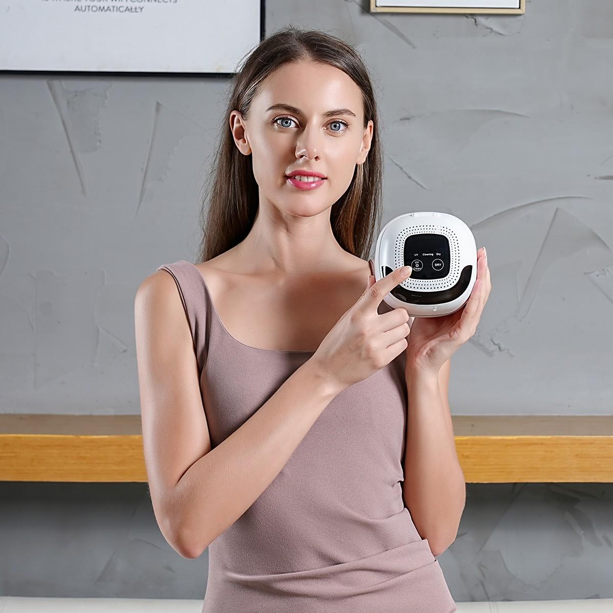 Ultrasonic Dental Retainer Cleaner, 45khz Ultrasonic Wave Technology, Three Cleaning Modes, Digital Timer Function, Capacity 180ML