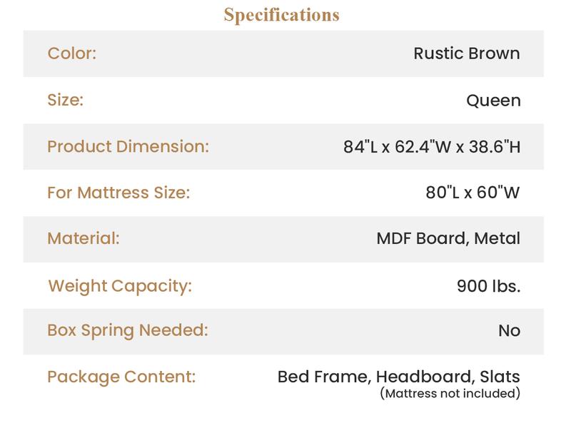 SHA CERLIN Bed Frame with Wooden Headboard,【Frame Only No Mattress】 Heavy Duty Metal Platform Bed, Single Platform Bed for Kids, No Box Spring Needed,Rustic Brown#ChristmasGifts#TikTokShopBlackFriday SHA CERLIN Bed Frame with Wooden Headboard,【Frame Only No Mattress】 Heavy Duty Metal Platform Bed, Single Platform Bed for Kids, No Box Spring Needed,Rustic Brown#ChristmasGifts#TikTokShopBlackFriday