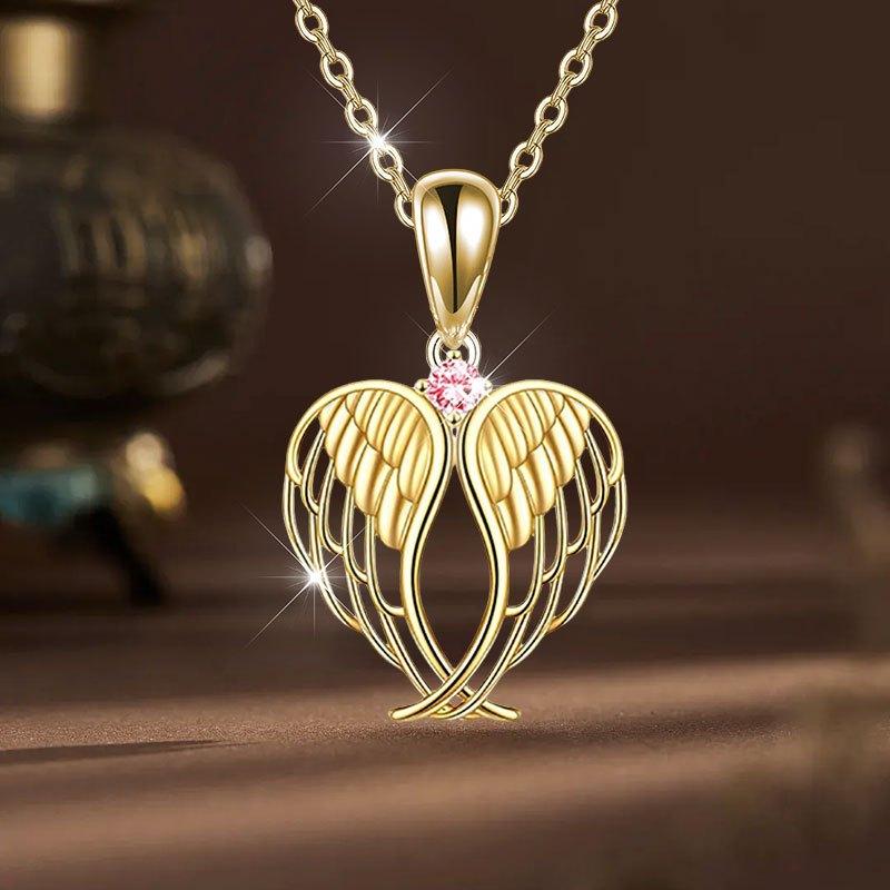 Angel Wings Necklace Plated Suitable for & - Elegant Angel Wing Pendant Jewelry Gift for Christmas Birthday Casual Attire, Year-Round Fashion Accessory, for Teenager