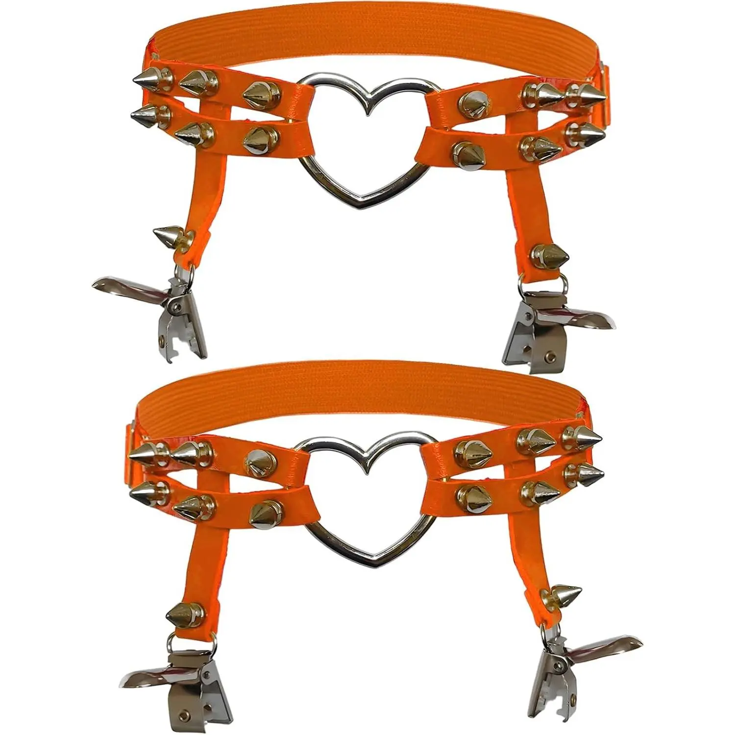 2p Orange Heart-shaped