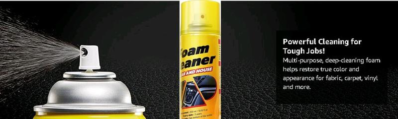 Powerful Car Interior Foam Cleaner Cleans leather seats, plastic surfaces, and headliners For automotive detailing and care  10 Fl Oz