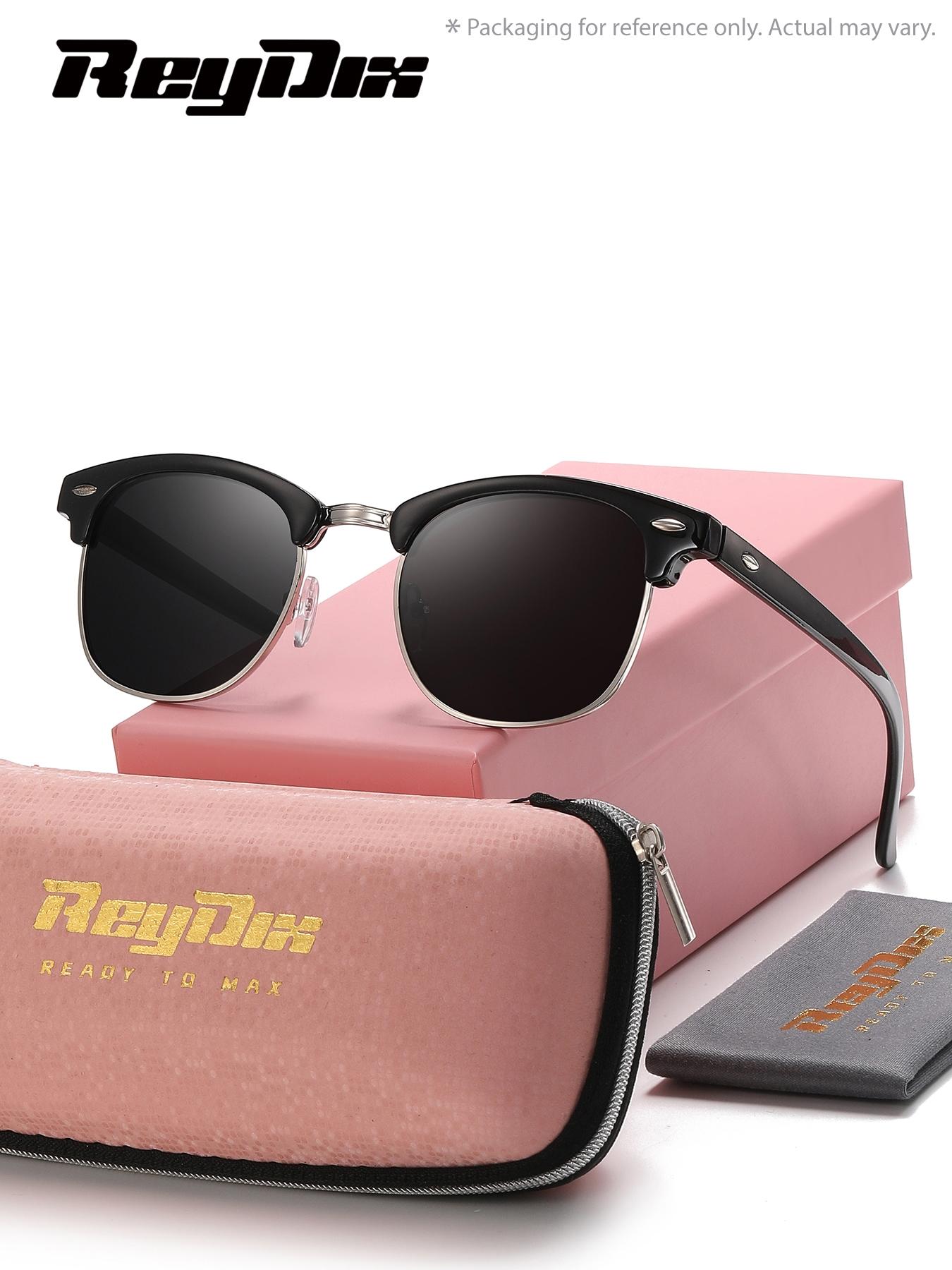 1 Piece ReyDix Unisex Square-Round Full Frame Sunglasses Geometric Design Smooth Lines Sunglasses UV400