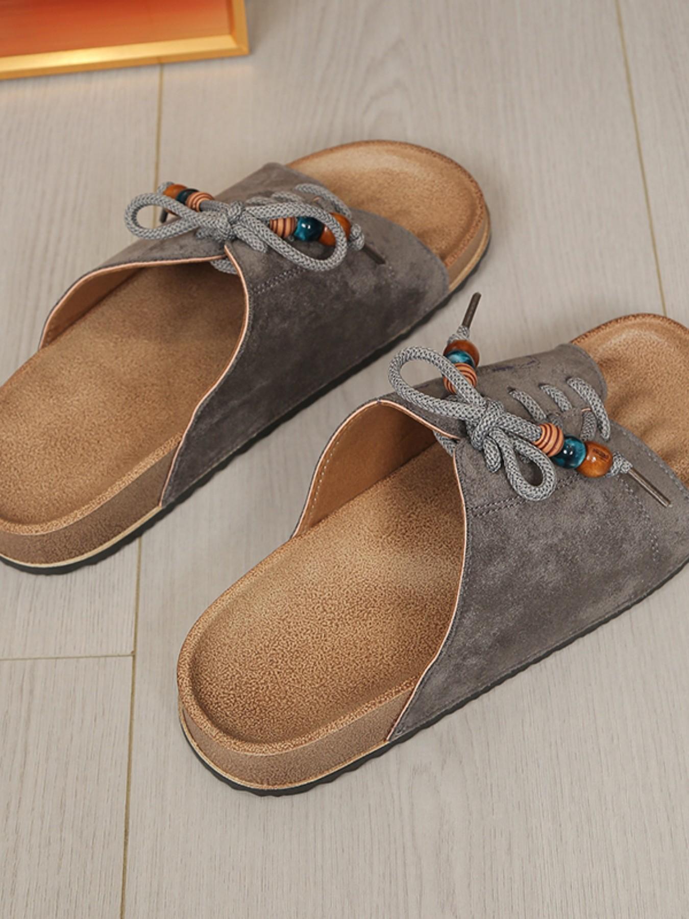 Vintage Style Beaded Sandals, Melanin Chic Design, Perfect for Casual Wear, Comfortable and Stylish Footwear