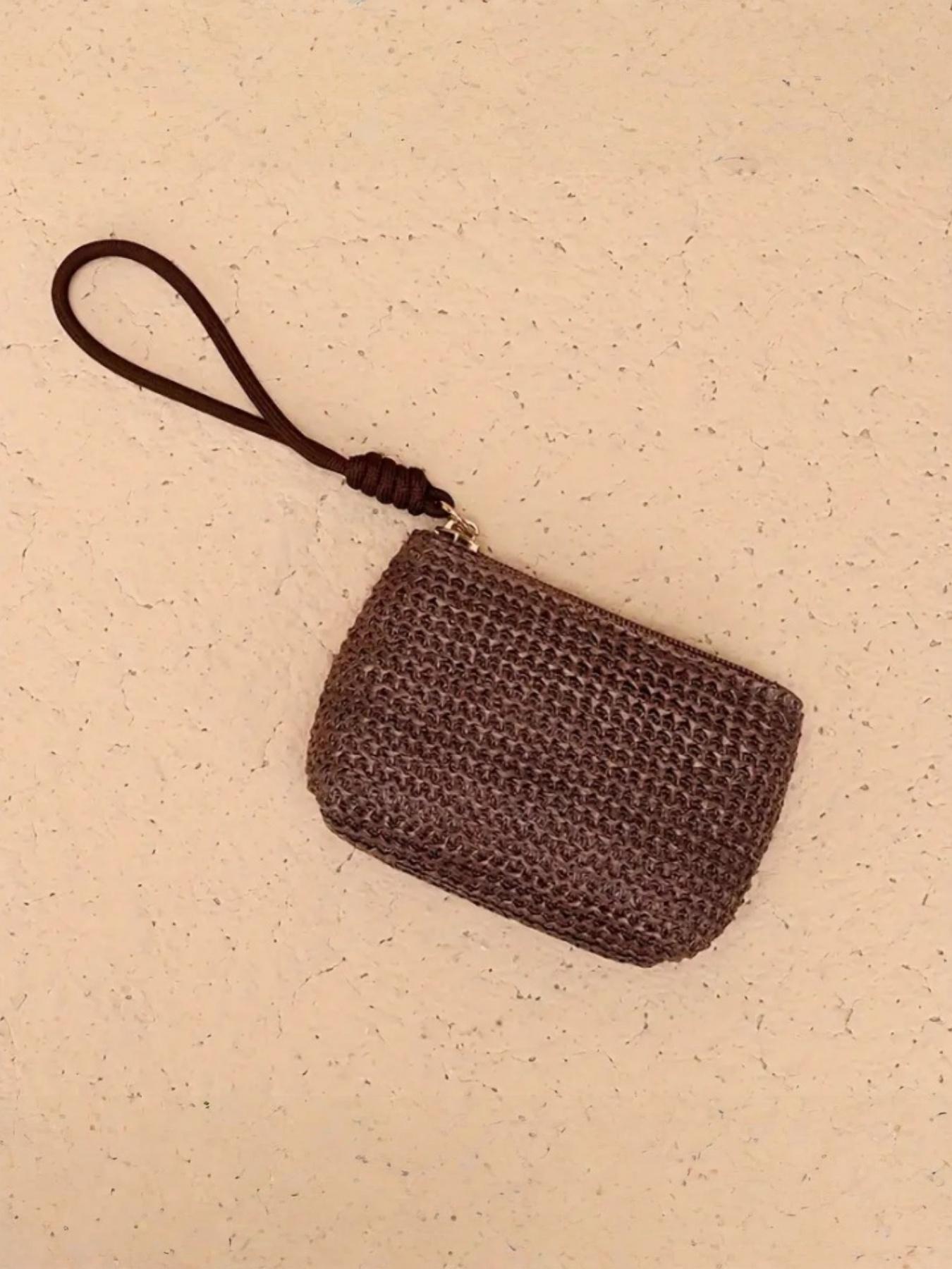 Women's Straw Handbag, Mini Woven Purse, Compact Storage Bag, Elegant Accessory for Daily Use, Perfect for Small Essentials