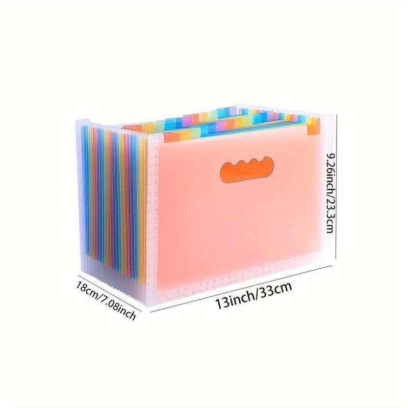 Colorful Standing Document Folder, 1/5 Counts 25-layer A4 File Folder, Multi-layer Large Capacity Expanding File Bag, Portable Accordion File Organizer, Files Organizer, Office Supplies