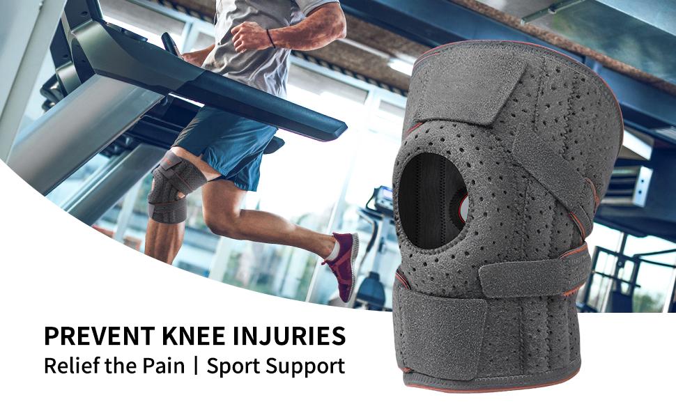 Ollas Professional Sports Knee Brace for Runner Workout Gym Basketball Volleyball Hiking Spicy Dill Knee Pain Relief Adjustable Patellar Belt Breathable Sponge Knee Pads