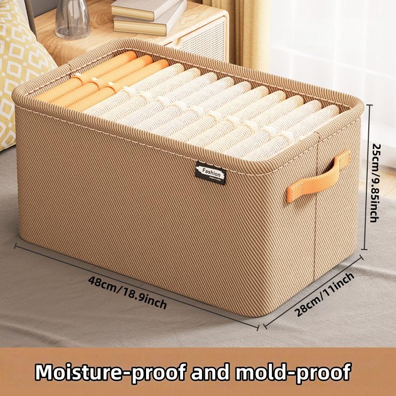 Modern Handheld Storage Box, 1 Count Stackable Storage Basket, Multifunctional Clothes and Toys Storage Box, Clothes Baskets, Suitable for Home, Dormitory, Wardrobe, Organiser