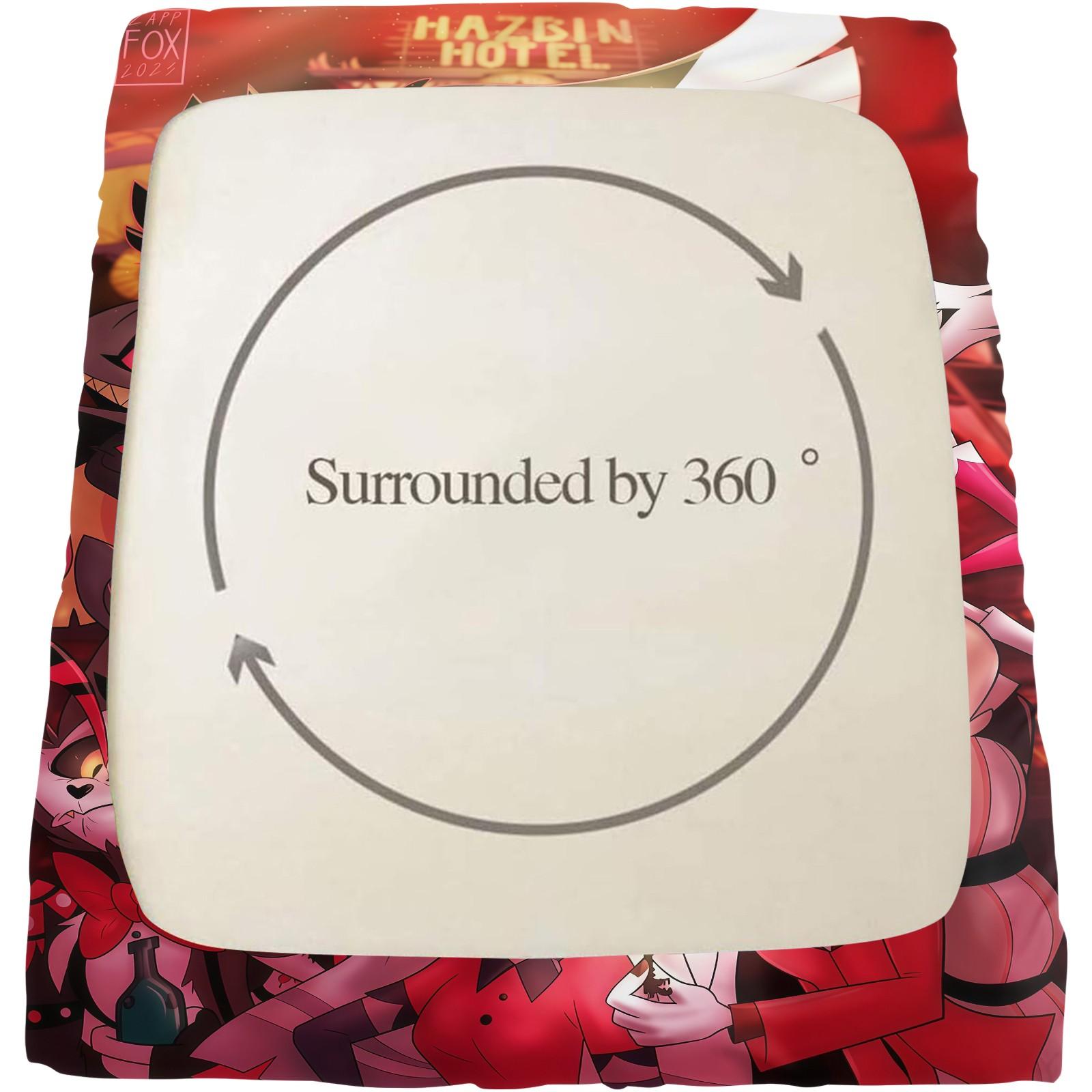 3 Piece Hazbin Hotel Pattern Fitted Sheet Set, Soft And Durable Bedding Set Bed Sheets Includes 1 Piece Flat Sheet And 2 Pieces Pillowcases, Daily Holiday Birthday Gift Bedroom Decorations For Kids And Adults, Bedsheet Sets