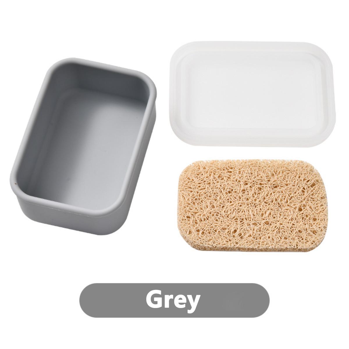 Compact Leakproof Travel Soap Case, Silicone Soap Box with Draining Layer, Enhanced Soap Container, Suitable for Camping, Gym, Bathroom, Outdoor Essentials