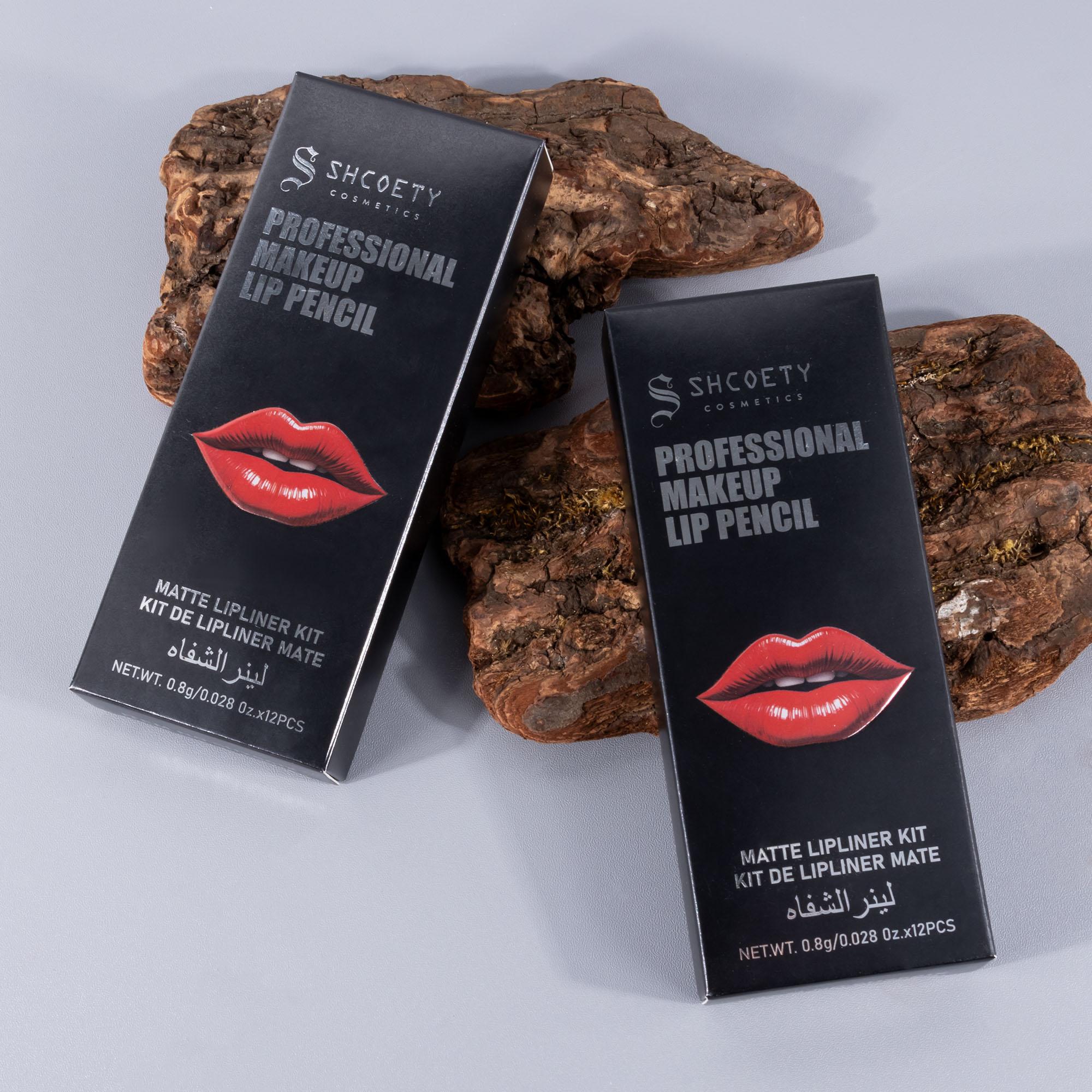 Long Lasting Lip Liner Set, 12pcs/set Matte Waterproof Lip Liner Pencil, Easy Coloring Lip Liner Pen, Suitable for All Occasions Lip Makeup, Cosmetic