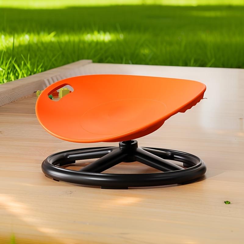 One durable plastic swivel sensory chair with an oval eggshell design, upgraded non-slip base, training and rehabilitation equipment suitable for training centers and home use, improving balance and concentration, exercise chair, wave-shaped seat cushion.