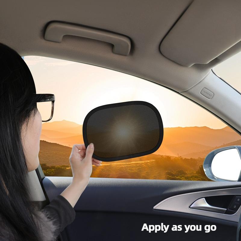Two-piece mini-sunshade electrostatic film for summer car leaves no trace, and side window sunshade for summer car