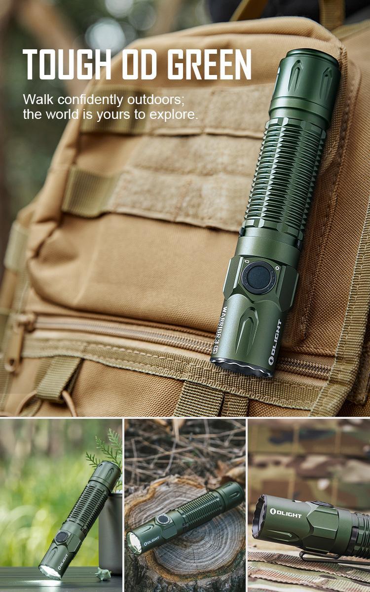 OLIGHT Warrior 3S 2300 Lumens Rechargeable Flashlight, Compact Dual-Switches LED Bright Light with Proximity Sensor, Powered for Emergency, EDC and Searching