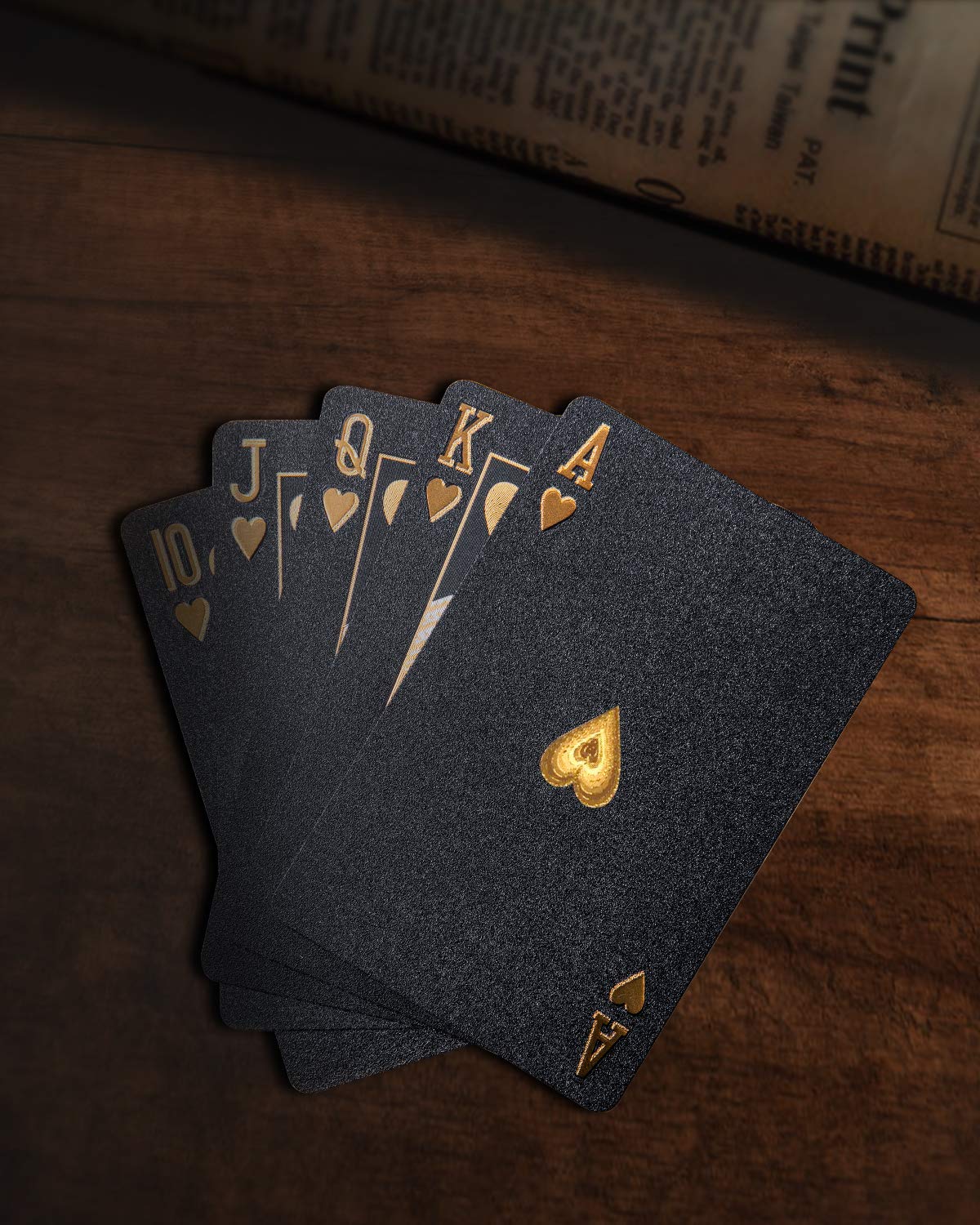 Diamond Waterproof Black Playing Cards, Poker Cards, HD, Deck of Cards