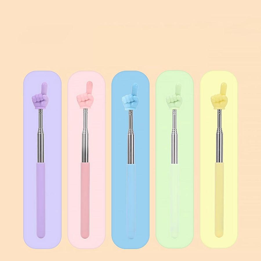 20cm-68cm Adjustable Reading Pointer Stick, Teacher Teaching Pointer Rod, Classroom Reading Tool, Cute Extendable Command Baton, Classroom Supplies