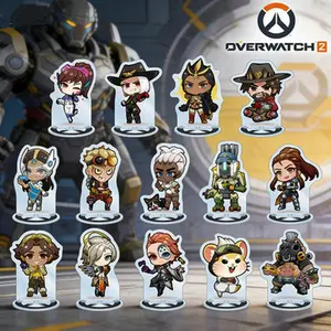 Anime Game Overwatch Acrylic Stand Model Cosplay Characters Ornament Accessories Good Collection Gifts 10cm