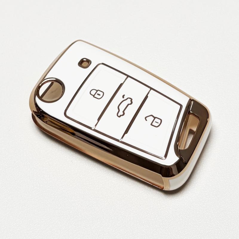 for Volkswagen Key Protection Cover Key Fob Protector Soft Durable Tpu Material 360 Degree Protection for VW Golf Gti Tiguan Atlas Polo Jetta 3 Buttons