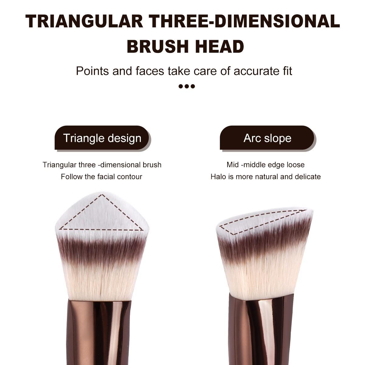 Maange 5-Piece Makeup Brush Set Includes Foundation Brush Concealer Brush Blush Brush Contour Brush Cosmetic Tools