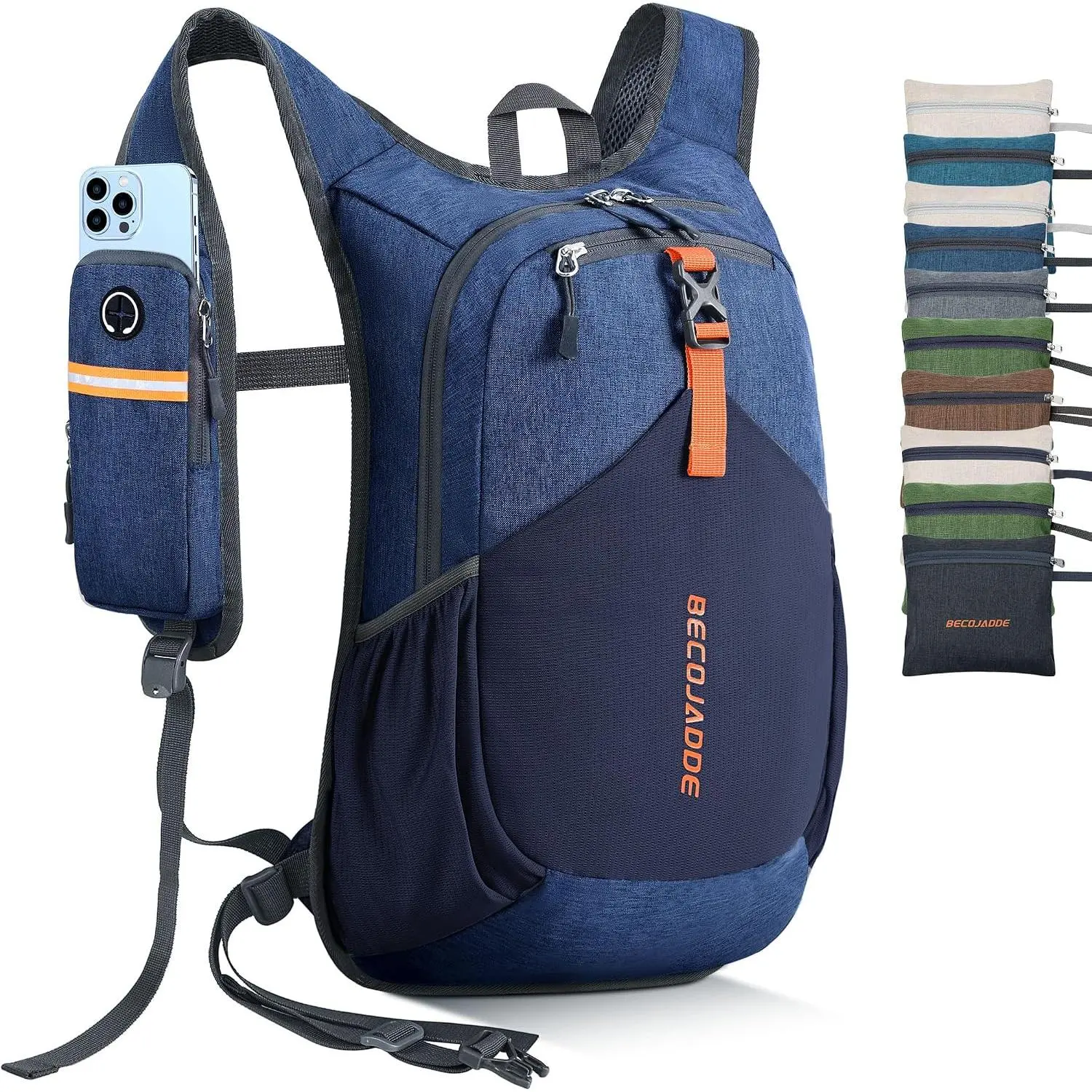 Foldable 20L Hiking Backpack for Men and Women, Ultralight Packable Daypack for Travel Camping Outdoor, Navy Blue