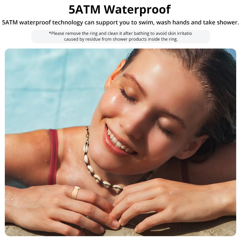 COLMI  R10 Smart Ring, Unisex Fitness Tracker,5ATM Waterproof, Bluetooth-compatible Connected, Distance & Step Counter, Stylish Design