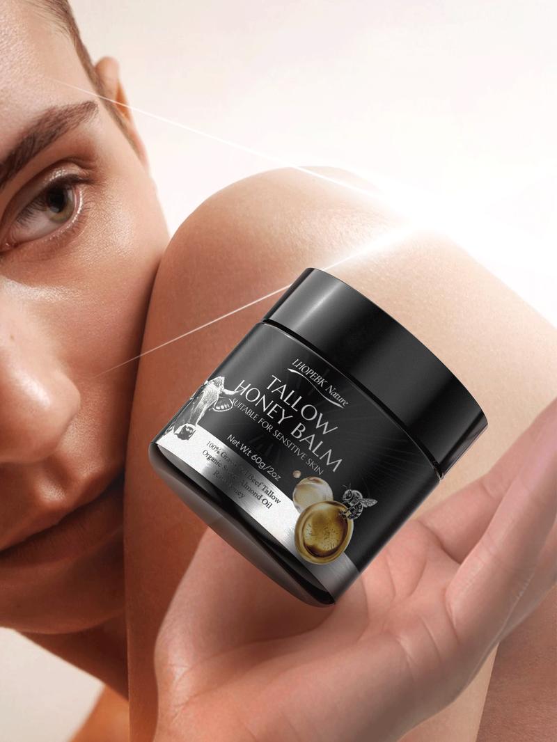 【Highly Recommended】Organic Grass-Fed Tallow & Raw Honey Balm — Intensely Nourishing Cream for Soft, Glowing Skin — Handcrafted with Care