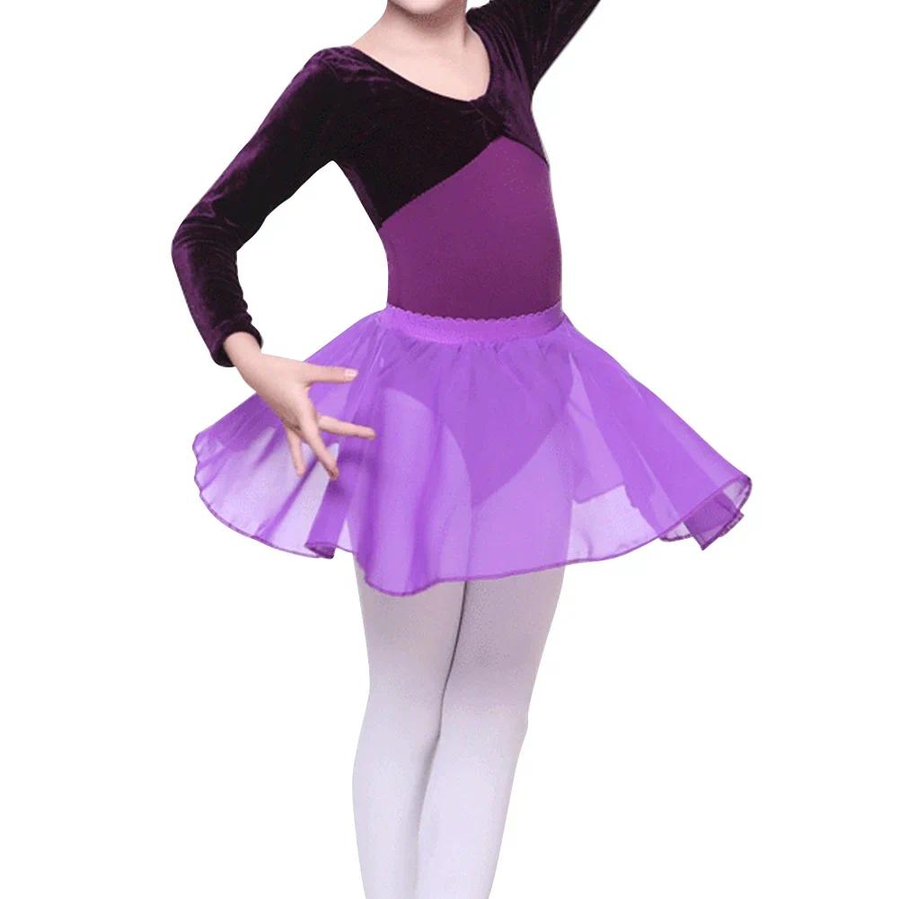 Ballet Skirt Girls Dancing Toddler Kids Dance Chiffon Skirt Elastic Waist Short Dance Skirt for Girls Tutu for Ballet