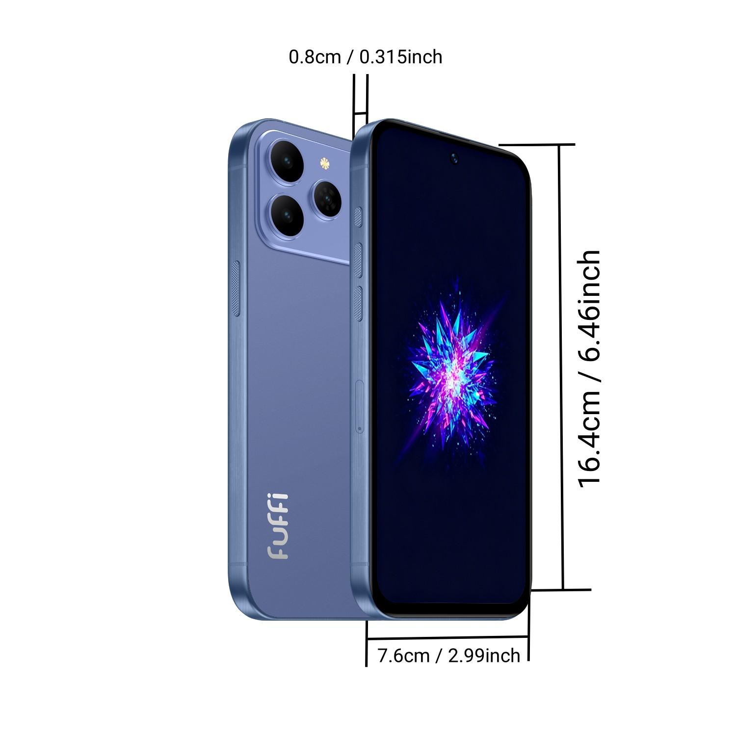 Fuffi Smartphone, 6.61-Inch 3+64GB, Android 10, 5+16mp Camera, 3500mah Battery, 4g Network, Dual Sim, GPS, Quad-Core Processor
