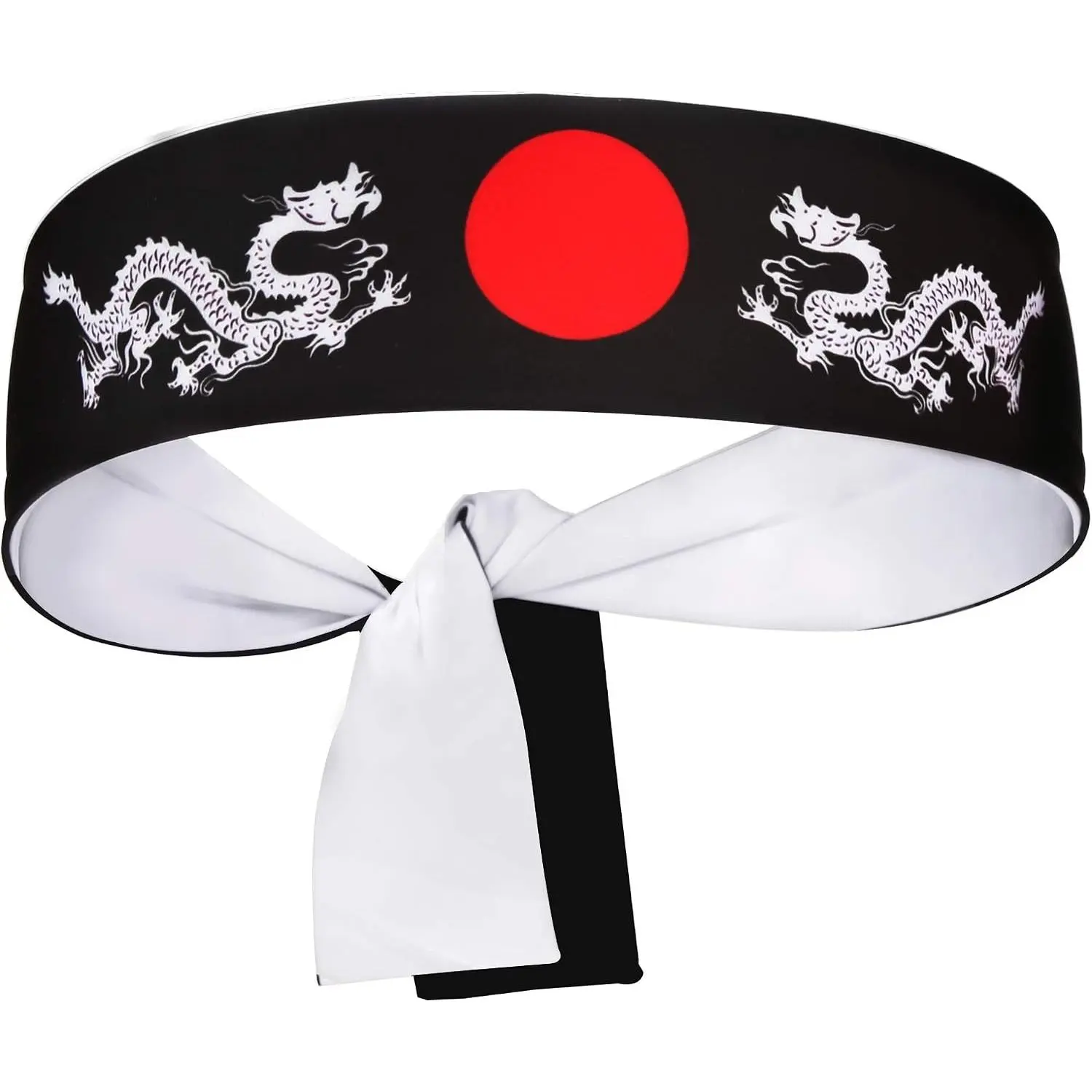 Reversible Bushido Hachimaki Warrior Headband for Karate, Halloween & Sushi CostumeGift