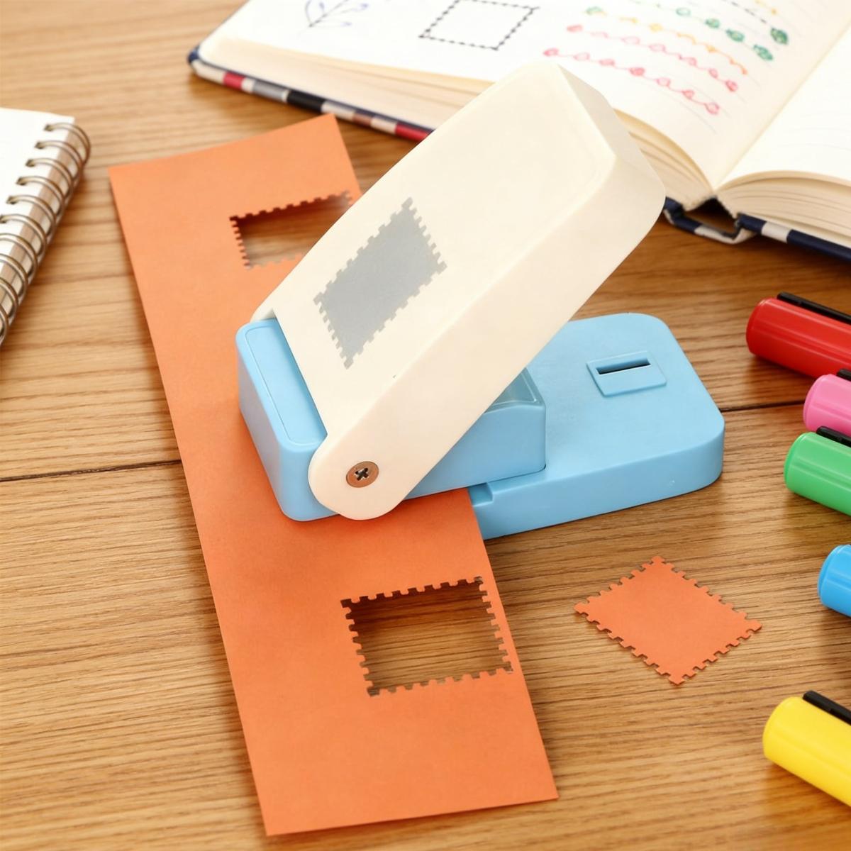 Rectangular stamp punching machine,  DIY business card making gifts ，A rectangular lever stamp punching machine used for paper-making scrapbooks