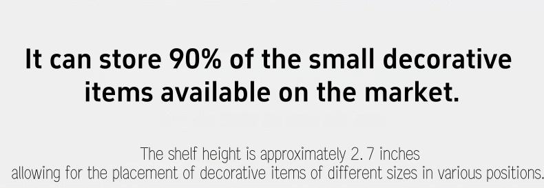 Adjustable Wall-Mounted Display Shelf, Five-Tier Design, Modern Home Decor Storage Rack, Suitable for Figurines, Dolls, Statues, Toys