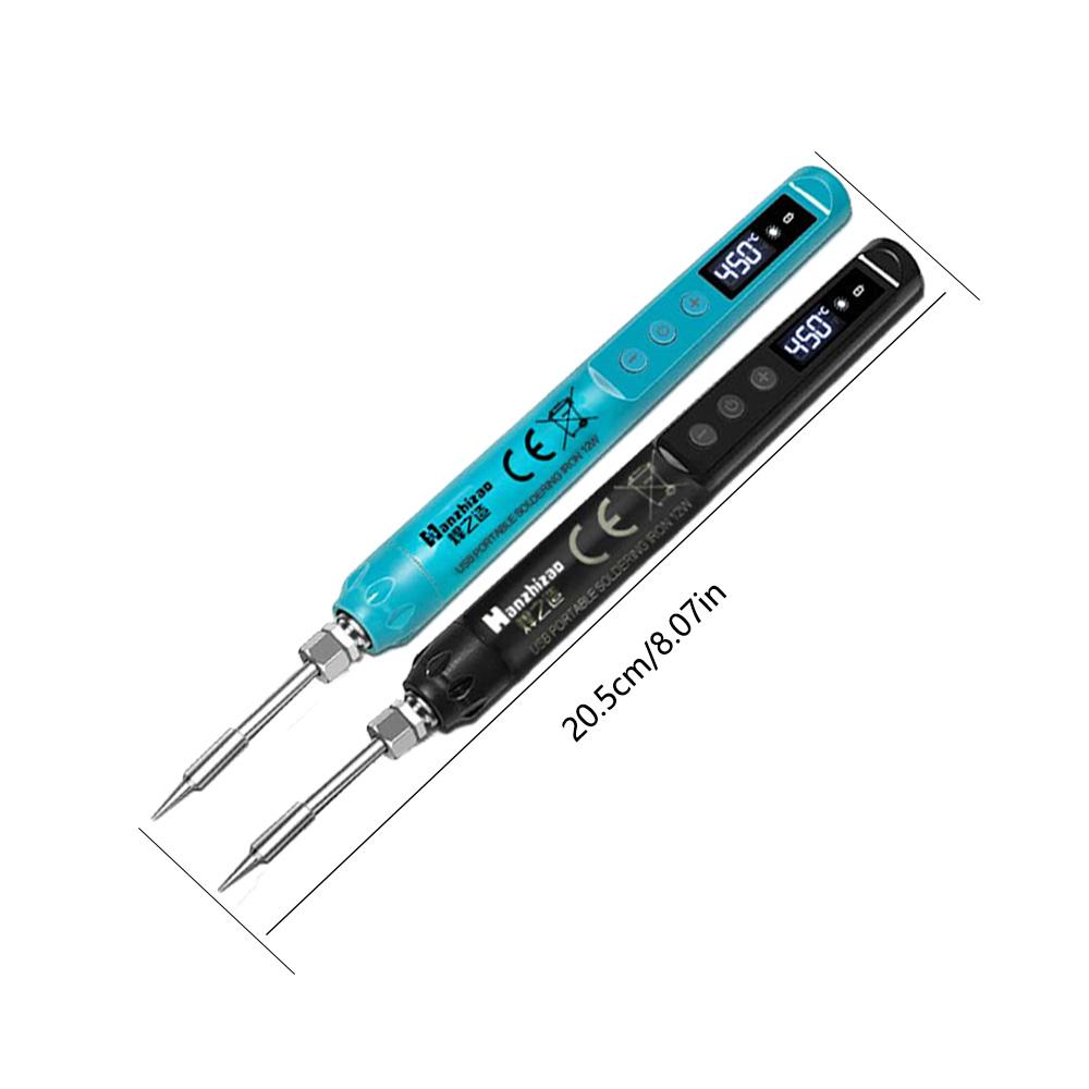 USB Portable Wireless Soldering Iron, LCD Digital Temperature Control, 800mah Battery, Includes Soldering Iron, Flux, Tweezers, Ideal for Home Electronics Repair USB Portable Wireless Soldering Iron, LCD Digital Temperature Control, 800mah Battery, Includes Soldering Iron, Flux, Tweezers, Ideal for Home Electronics Repair