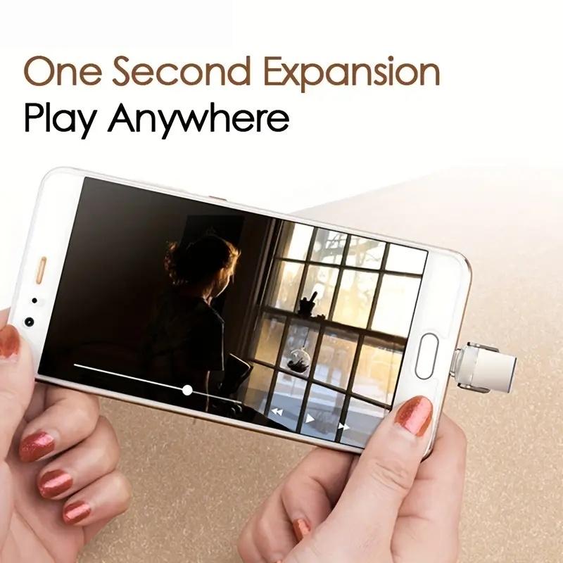 Dual Interface High-Speed Mini USB 2.0 Flash Drive, USB Flash Drives, 128GB/100GB/64GB/32GB Options, Portable for Computer, Mac, Smartphone, Tablet, Type-C/USB Portable Pen Drive, New MacBook, High-Speed USB Memory Stick Without Battery