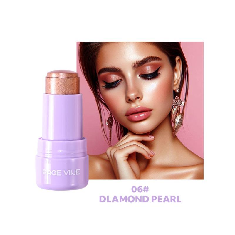 PAGE VINE Popular Water Gloss Jelly Highlight Eyeshadow Stick Super Shiny Multi-color Eyeshadow Highlight Stick Makeup