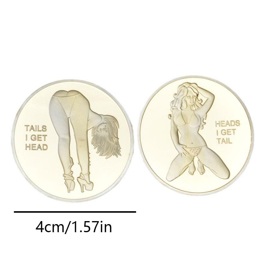 New Creative Sexy Lady Coin Silver Color Memorial Coin, Ancient Copper Goddess, Alternative Valentine's Day Gift