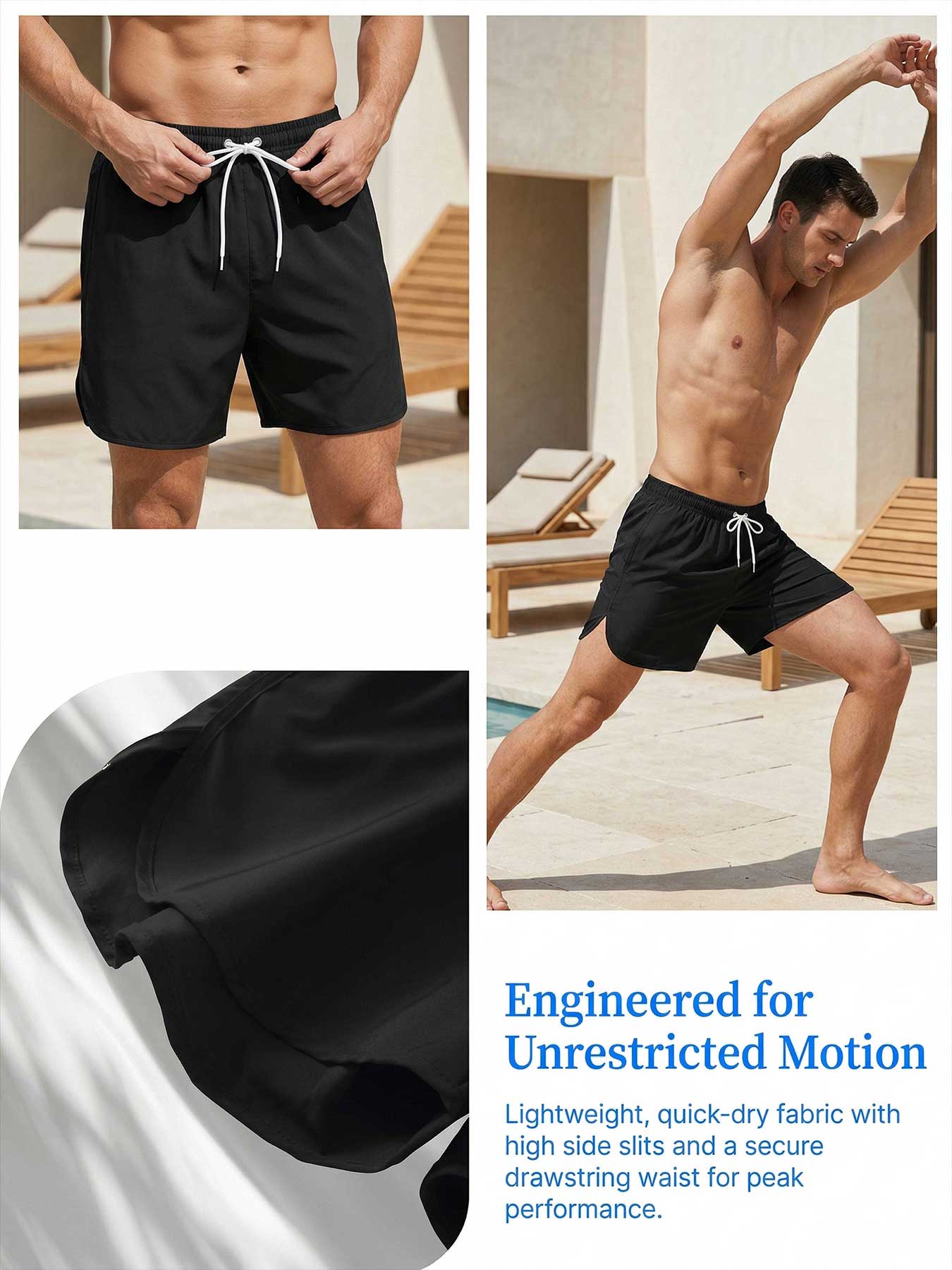 Men's Casual Sport Shorts, Summer Outdoor Running Shorts, Comfortable Quick-Dry Breathable Fabric, Snake Head Pattern, Ideal for Travel, Fitness, Beach