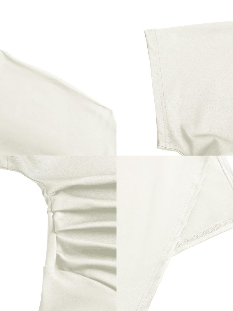 Plus Size Women's Casual Ombre Asymmetrical Hem Short Sleeve Top Blouse, Fitted Drop Shoulder Design, Perfect for Fall Season, Daily Wear &