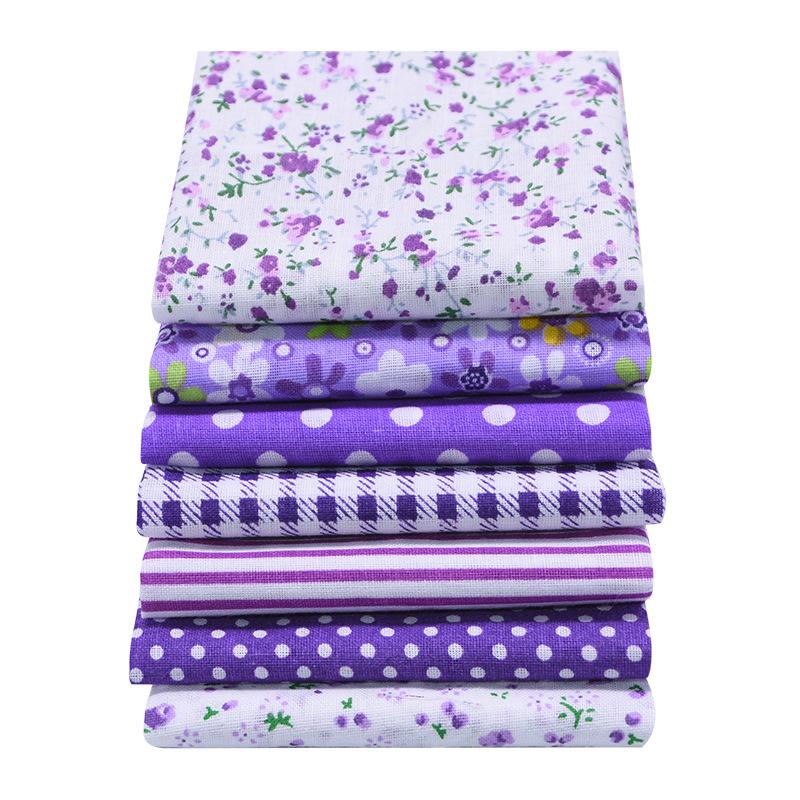 56Pcs Cotton Fabric Bundles, Floral Plaid Polka Dot Quilting Fabric for DIY Sewing Craft
