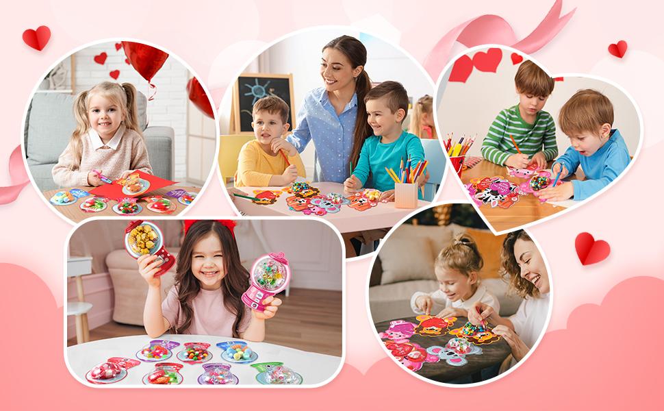 36/100 Pcs Valentine's Candy Cards Kids Gifts Set with Plastic Domes DIY Craft Treat Holder Bulk Class Valentines Candy Exchange Gifts for Couples Families School Party Classroom Gifts 36/100 Pcs Valentine's Candy Cards Kids Gifts Set with Plastic Domes DIY Craft Treat Holder Bulk Class Valentines Candy Exchange Gifts for Couples Families School Party Classroom Gifts